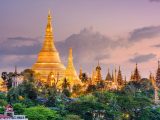 Chùa Shwedagon với lối kiến trúc cổ.