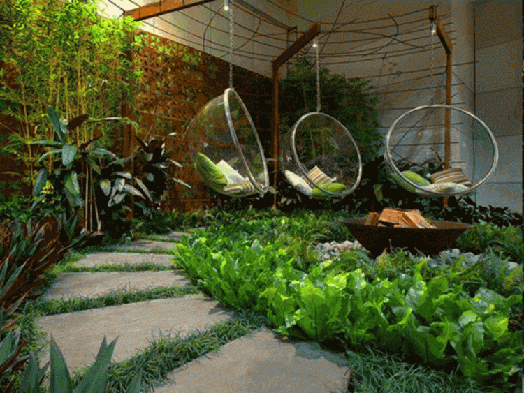 Sân vườn phía sau nhà – khoảng không gian giúp cân bằng năng lượng